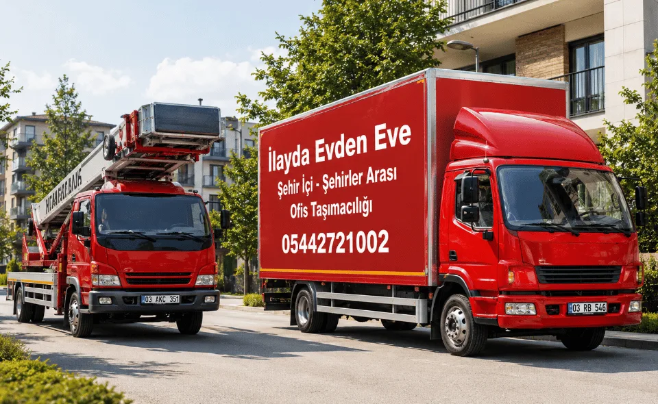 İlayda Evden Eve Nakliyat taşıma aracı ve profesyonel taşıma ekibi